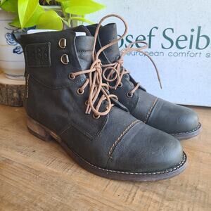 Josef Seibel Women's Sienna 95 Leather Ankle Boot in Dark Brown 1886 EU‎ Size 37